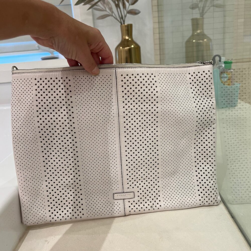 Coach white purse